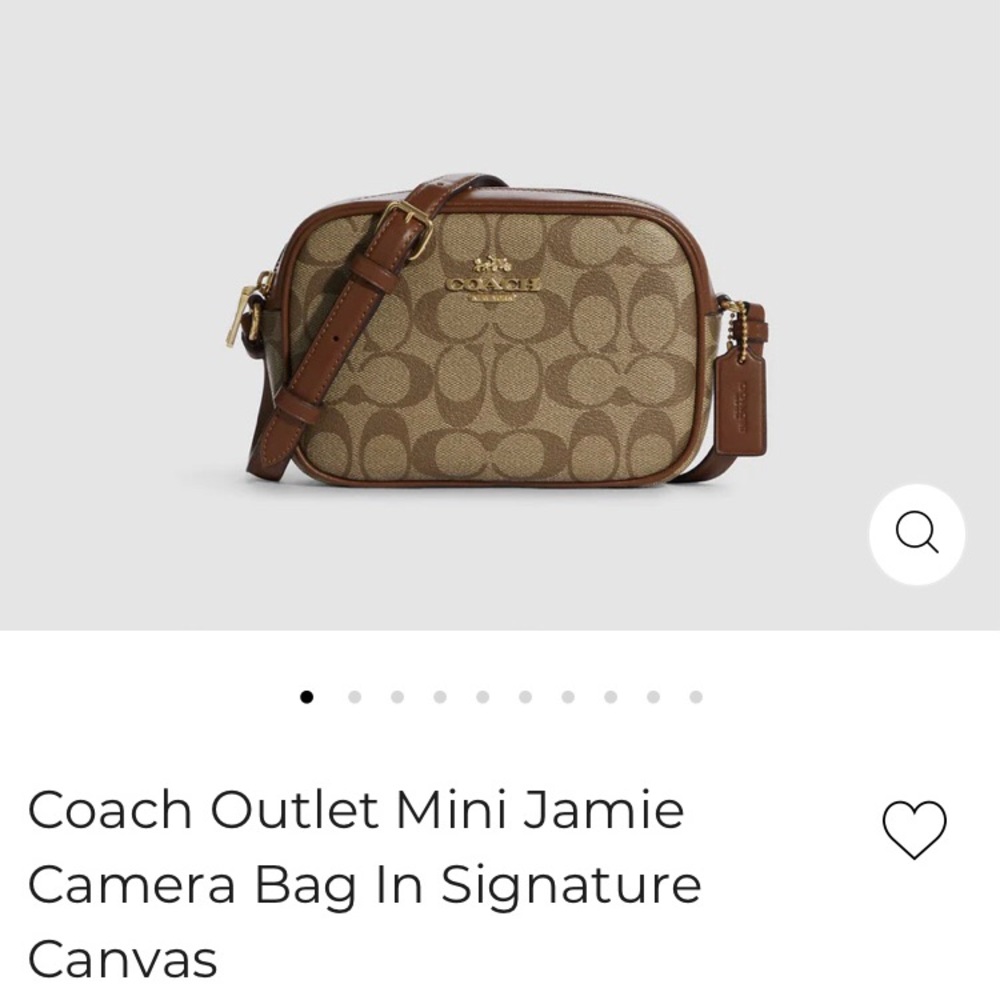 NWT COACH Purse: Mini Jamie Camera Bag in Signature Canvas
